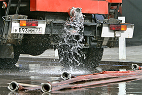 Пожар в центре Москвы